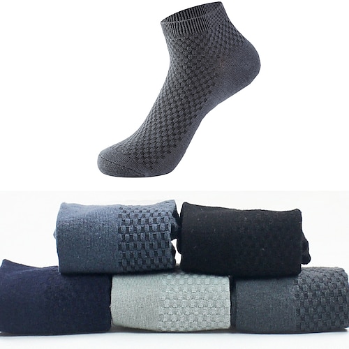 

Men's 3 Pairs Socks Ankle Socks Running Socks Fashion Comfort Solid Colored Medium Spring, Fall, Winter, Summer Black Blue Light gray