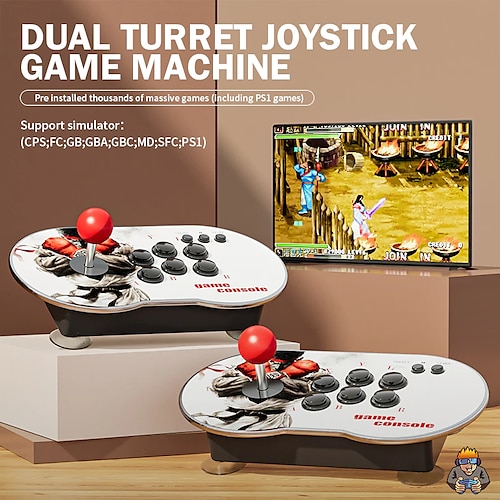 

Video Game Consoles Dual Joystick Gameconsole 15000 Classic Games Support 4 Player Familygame Game Stick With PS1/GB/CPS/SFC/FC