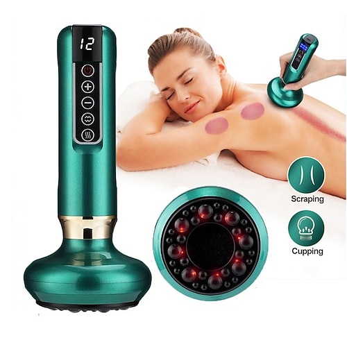 

Electric Cupping Massager Vacuum Suction Cup GuaSha Anti Cellulite Beauty Health Scraping Infrared Heat Slimming Massage Therapy