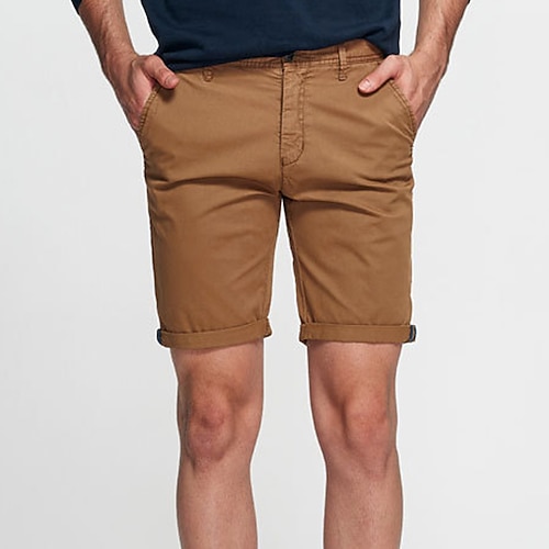 

Herren Shorts Kurze Hosen Chino Bermuda Shorts Bermudas Arbeitsshorts Tasche Glatt Komfort Kurz Casual Täglich Festtage Drillich Strassenmode Stilvoll Armeegrün Rote Mikro-elastisch