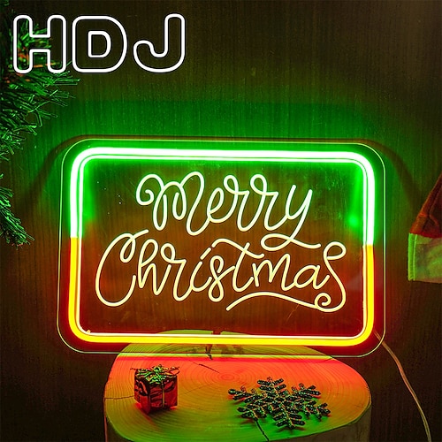 

Christmas Neon Lights Decorations Lamp Merry Christmas Festival Decorative Lamp Letter Shape Lamp