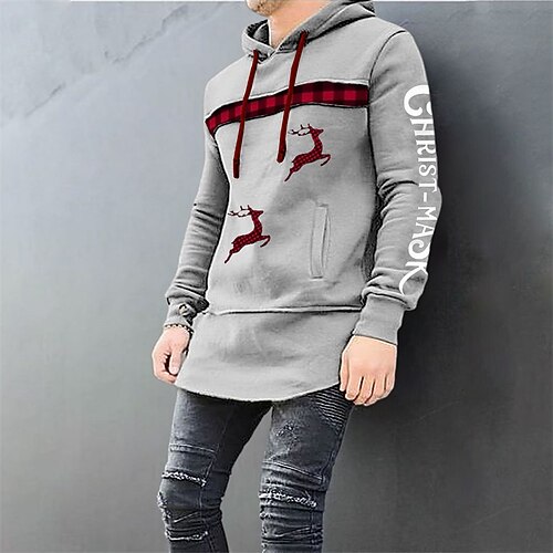 

Men's Hoodie Black Gray Hooded Graphic Letter Sports & Outdoor Sports Streetwear Basic Designer Casual Winter Fall Clothing Apparel Hoodies Sweatshirts Long Sleeve