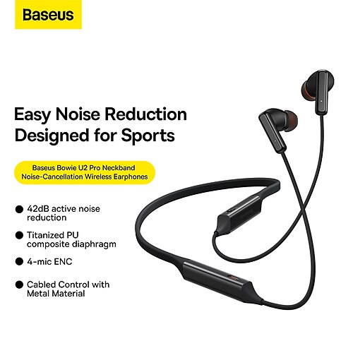 

Baseus Bowie U2 Pro Neckband Noise-Cancellation Wireless Earphones