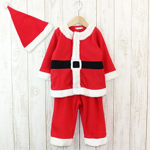 

3 Pieces Toddler Boys Christmas Jacket & Pants Outfit Solid Color Long Sleeve Set Outdoor Basic Cool Winter Fall 7-13 Years Red