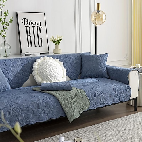 

Seat Cushion Cover Solid Color Jacquard 100% Cotton Slipcovers