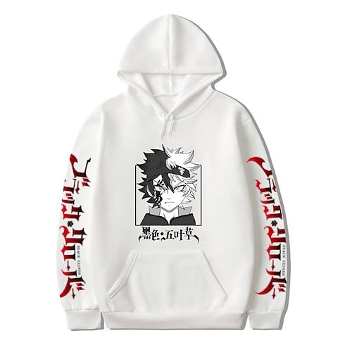 

Inspired by Black Clover Asta Hoodie Cartoon Manga Anime Front Pocket Graphic Hoodie For Men's Women's Unisex Adults' Hot Stamping 100% Polyester