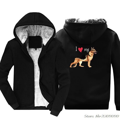 

Con animale Cane Pastore tedesco Felpa con cappuccio Anime Soprabiti Manga Grafica Soprabiti Per Per uomo Per donna Unisex Per adulto Stampa a caldo 100% poliestere Casual / quotidiano