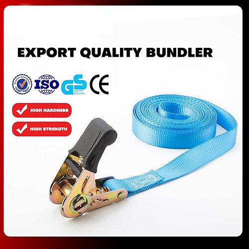 

Ratchet Tie Down Straps 1pc 1763 Break Strength –Safety Lock For Moving Cargo, Appliances, Lawn Equipment, Motorcycle
