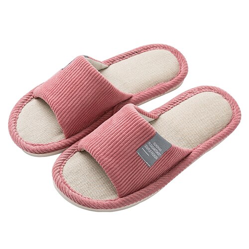 

Women's Slippers Home House Slippers Memory Foam Slippers Winter Flat Heel Open Toe Elegant Casual Minimalism Polyester Loafer Solid Color Yellow Rosy Pink Red