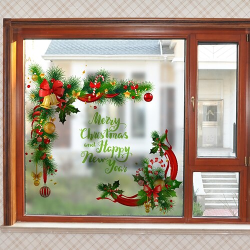 

Christmas Cartoon Matte Window Film Cling Vinyl Thermal-Insulation Privacy Protection Home Decor For Window Cabinet Door Sticker Window Sticker - 60X58CM