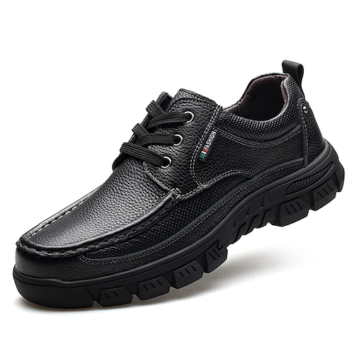 

Men's Oxfords Business Daily Walking Shoes PU Black Winter Fall