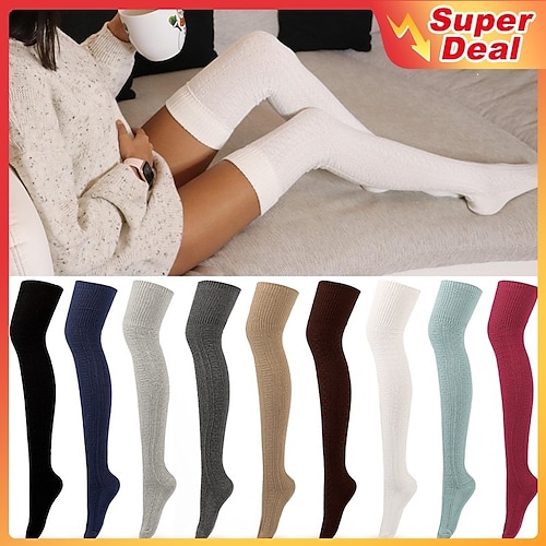 

1 Pair Women's Casual Vintage Retro Stockings Party Gift Knee high Socks Geometric Retro Warm Casual / Daily