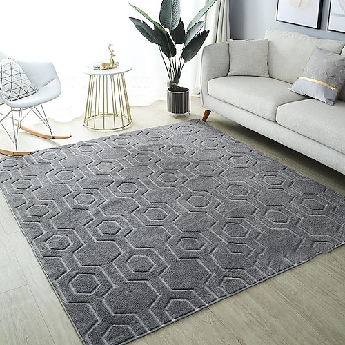 

Modern Floor Mat Area Rug Household Polyester Non-Slip Dirt-Resistant Living Room Carpet Coffee Table Sofa