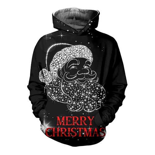 

Kids Boys Christmas Hoodie Pullover Letter Santa Claus Long Sleeve Pocket Children Top Christmas Gifts Hoodie Fashion Daily Black Winter 7-13 Years