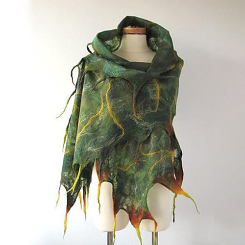 

autumn and winter printing irregular scarf scarf female spot