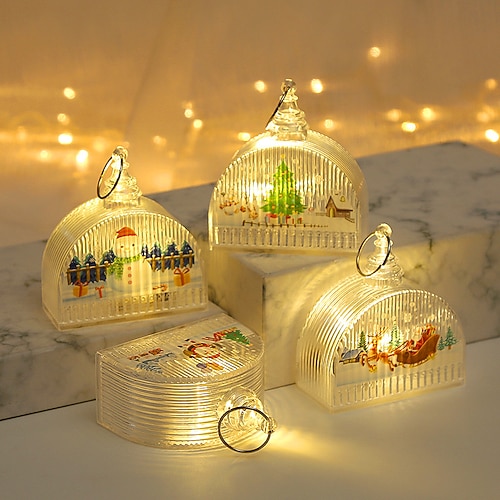 

Christmas Decorations LED Lights Crystal Palace Lights Window Ornaments Christmas Tree Hanging Creative Props