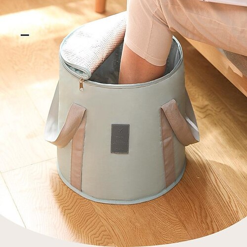 

Household Foot Bucket, Portable Travel Insulation Foot Bath, Foldable Foot Bucket With Cover Foot Bag