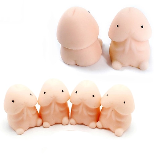 

Squishy Penis Shape Toy Slow Rising Stress Relief Toys Slow Rebound Pu Decompression Relax Pressure Toys Interesting Gifts 6PCS