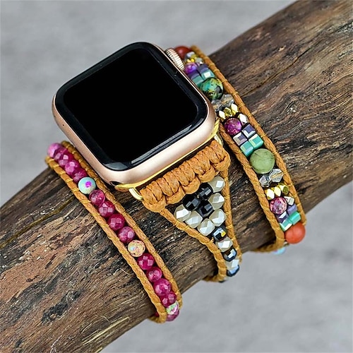 

1PC Smart Watch Band Compatible with Apple iWatch 38/40/41mm 42/44/45/49mm Ultra Series 8 7 6 5 4 3 2 1 SE Handmade Braided Rope for iWatch Smartwatch Strap Wristband Fabric Handmade Multilayer