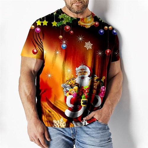 

Herre Plusstørrelser T-shirt Stor og høj Grafisk Rund hals Kortærmet Forår sommer Basale Mode Gade Bekvem Afslappet Sport Toppe
