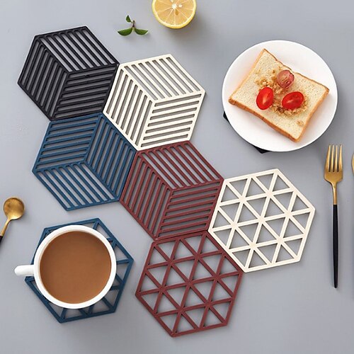 

Silicone Insulation Pad High Temperature Heat Dissipation Anti-scalding Pad Table Mat Household Tea Coaster Casserole Mat