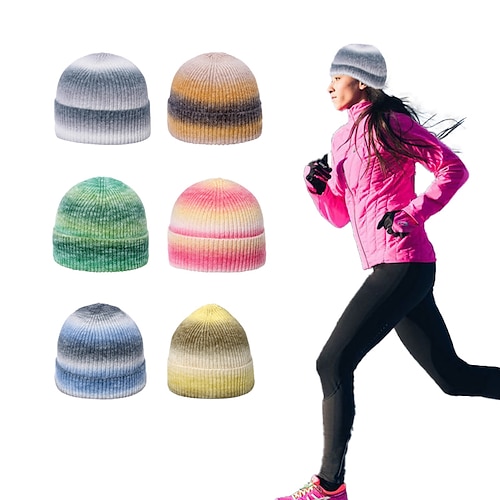 

Cotton Canvas Running Cap Balaclava Men's Women's Running Cap Classic Thermal Warm Adjustable Portable for Fitness Running Jogging Winter Autumn / Fall Dark Pink Green Purple / UV Sun Protection