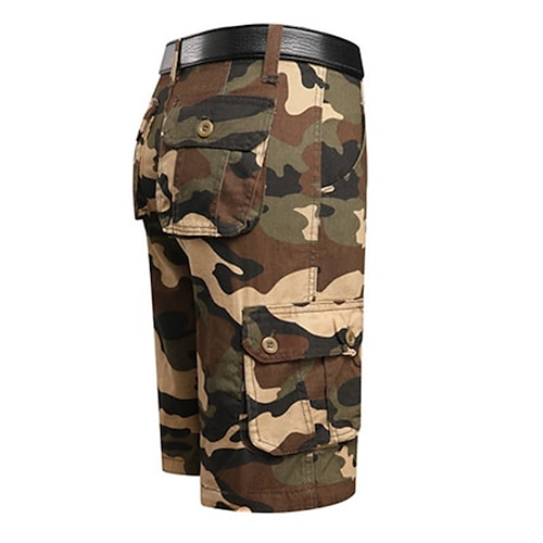 

Men's Cargo Shorts Shorts Hiking Shorts Pocket Plain Camouflage Comfort Breathable Knee Length Work Casual Daily Cotton Blend Fashion Streetwear Gray Green Yellow camouflage