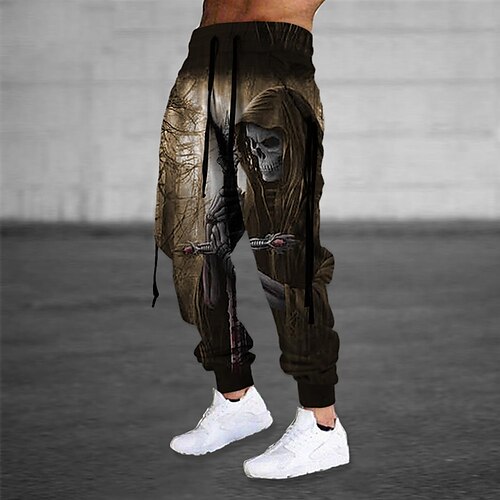 

Men's Sweatpants Joggers Trousers Drawstring Elastic Waist 3D Print Graphic Prints Comfort Sports Outdoor Casual Daily Cotton Blend Streetwear Designer Purple Brown Micro-elastic