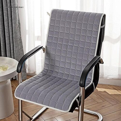 

Funda para silla de comedor, cojín para asiento de silla, funda antideslizante con lazos, almohadillas gruesas, duraderas y lavables para comedor, oficina, cocina