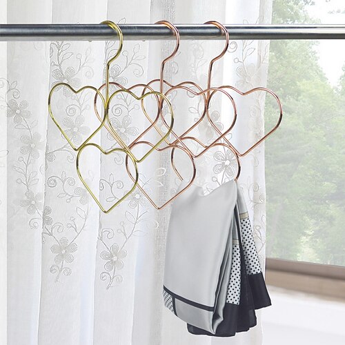 

Modern Minimalist Heart-shaped Multi-functional Clothes Hanging Silk Scarf Sling Hanger Tie Clothes Hanging Seamless Non-slip