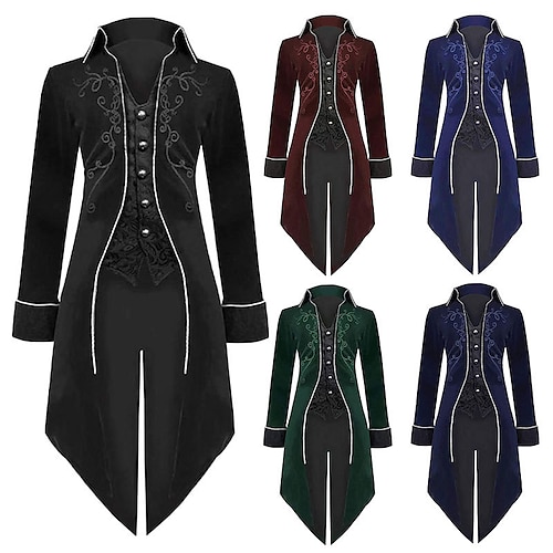 

Prince Retro Vintage Punk & Gothic Medieval 17th Century Masquerade Tailcoat Men's Costume Vintage Cosplay Party / Evening Long Sleeve Coat Carnival