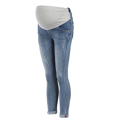 

Women's Tapered pants Jeans Denim Blue High Waist Streetwear Casual Going out Casual Daily Full Length Outdoor Plain M L XL 2XL