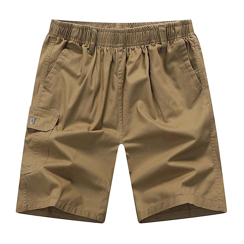 

Homens Calção Shorts Chino Bermudas Shorts de trabalho Bolsos Cintura elástica Côr Sólida Comprimento do joelho Diário Feriado 100% Algodão Roupa de rua à moda Exército verde Preto Sem Elasticidade