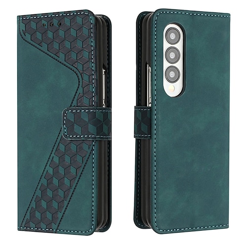 

Phone Case For Samsung Galaxy Flip Z Fold 4 Z Fold 3 Flip Kickstand Shockproof Solid Colored PU Leather