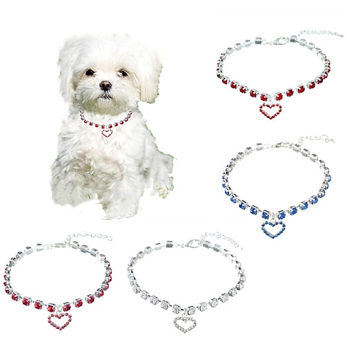 

2 Pcs Adorable Pet Pearl Collar Adjustable Cat Dog Pet Necklace Jewelry Chihuahua York Girl Clothing Dress Accessories