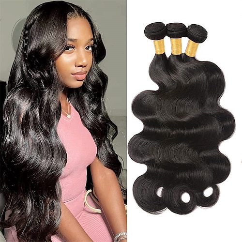 

Human Hair Bundles Body Wave Bundles Human Hair 16 10A Brazilian Body Wave Bundles100% Unprocessed Virgin Brazilian Human Hair Weave Bundles Wavy