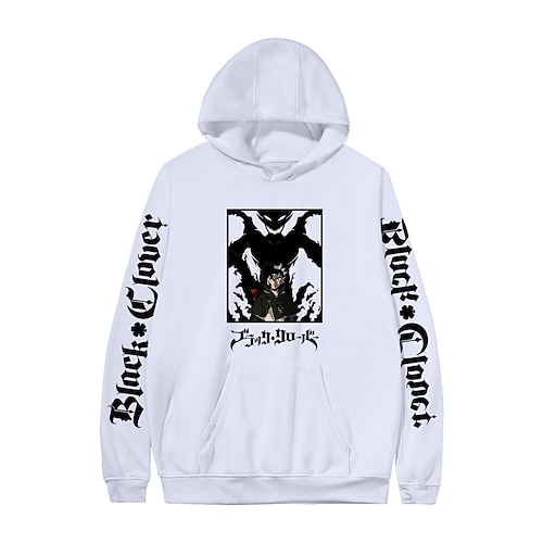 

Inspired by Black Clover Asta Hoodie Cartoon Manga Anime Front Pocket Graphic Hoodie For Men's Women's Unisex Adults' Hot Stamping 100% Polyester