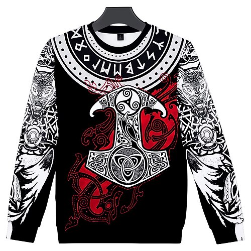 

Inspired by Vikings Warriors Viking Tattoo Hoodie Cartoon Manga Anime Graphic Hoodie For Men's Women's Unisex Adults' 3D Print 100% Polyester Casual Daily