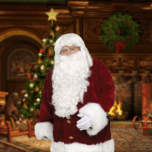 

Christmas Party wigs Super Deluxe Santa Wig & Beard Set