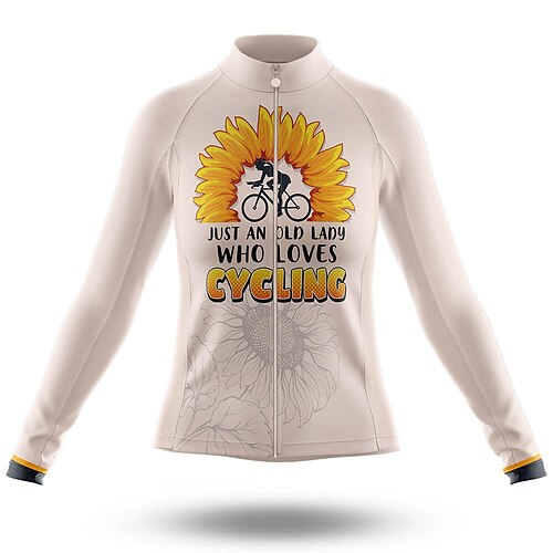 

21Grams Women's Cycling Jersey Long Sleeve Bike Jersey Top with 3 Rear Pockets Mountain Bike MTB Road Bike Cycling Breathable Quick Dry Moisture Wicking Reflective Strips Black / Orange Black Purple