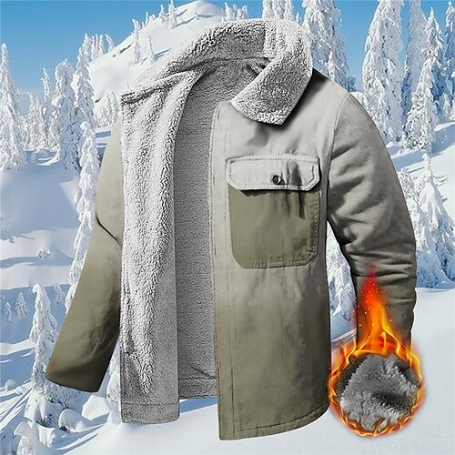 

Men's Coat Warm Sports & Outdoor Zipper Gradual 3D Printed Graphic Turndown Sports Jacket Outerwear Long Sleeve Pocket Fall & Winter