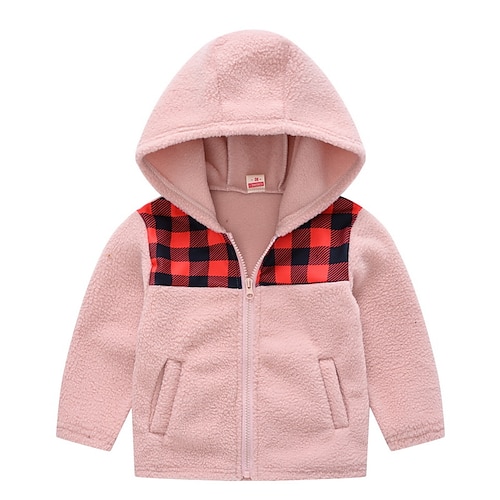 

Toddler Girls' Winter Coat Plaid Active Outdoor Coat Outerwear 3-7 Years Winter 3071-Pink Plaid 3071-blue plaid 3071-Brown Leopard
