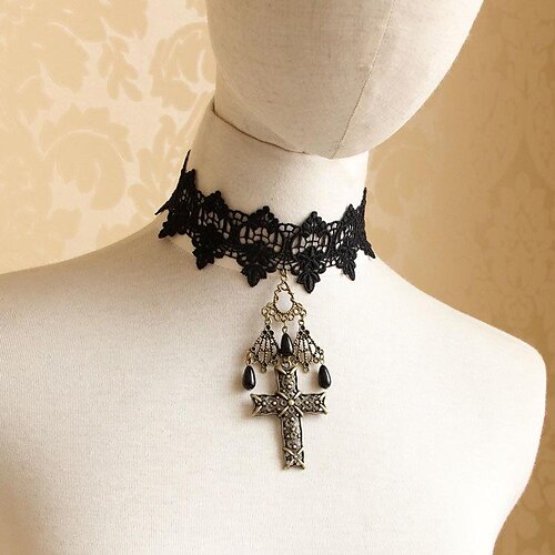 

Tattoo Choker Necklace Necklace Accessories Retro Vintage Punk & Gothic Alloy For Goth Girl Cosplay Halloween Carnival Masquerade Women's Costume Jewelry Fashion Jewelry