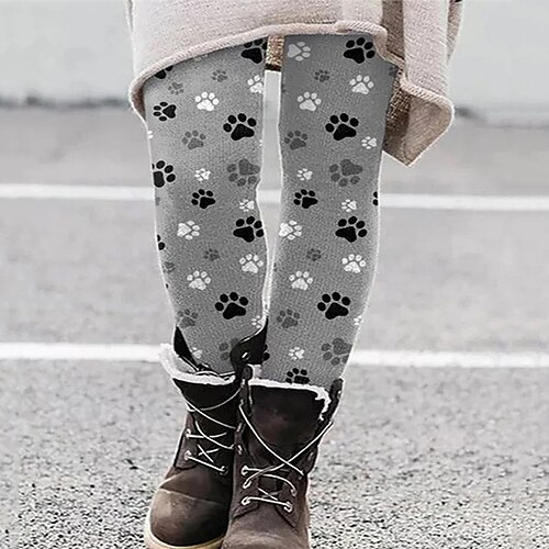 

Women's Plus Size Fleece Pants Pants Trousers Print Graphic Fashion Casual Daily High Full Length Winter Fall Black Blue Gray XL XXL 3XL 4XL 5XL