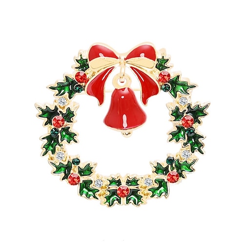 

Men's Cute Brooches Red Christmas tree For Formal