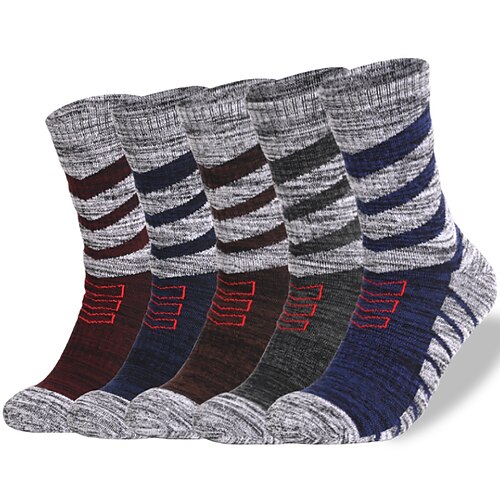 

Men's Women's Hiking Socks Ski Socks Sports Socks Winter Outdoor Windproof Warm Breathable Quick Dry Socks Cotton claret Cai Lan Dark Blue for Hunting Ski / Snowboard Fishing