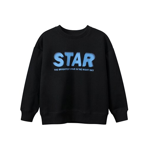 

Kids Girls' Sweatshirt Solid Color Outdoor Long Sleeve Crewneck Fashion 7-13 Years Winter Black Gray