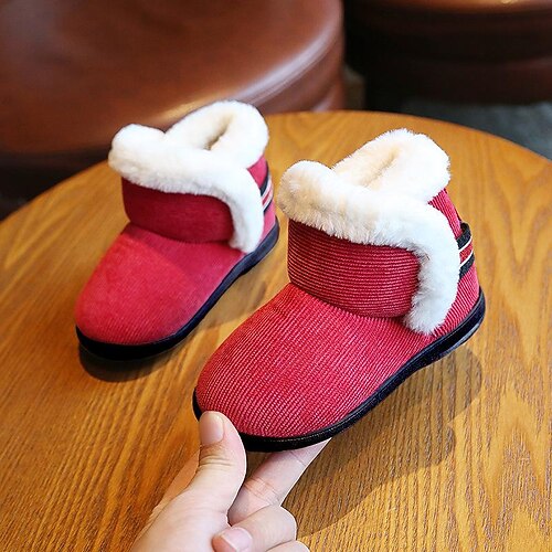 

Boys Girls' Boots Ankle Boots Snow Boots Synthetics Little Kids(4-7ys) School Daily New Year Walking Shoes Outdoor Pink Yellow Red Winter