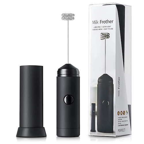 

Stainless Steel Egg Beater Whipping Cream Coffee and Milk Mixing Coffee Shop Whipping Foam Maker Household Including Sleeve Base