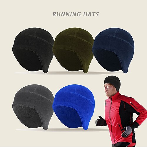 

Laufkappe Running Hat Herren Damen Laufmütze Einfarbig warm halten Windundurchlässig Atmungsaktiv für Angeln Laufen Joggen Winter Schwarz Armeegrün Dunkelgrau